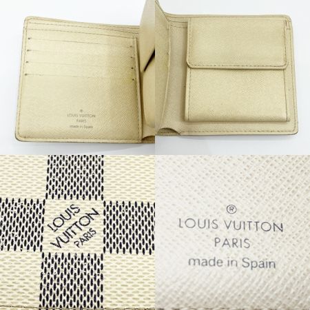  LOUIS VUITTON ルイヴィトン 2つ折り財布 ダミエ ポルトフォイユ・マルコ N60018 ホワイト