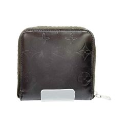 ◆◆ LOUIS VUITTON ルイヴィトン 2つ折り財布 モノグラム・グラセ ポルト ビエ モネ・ジップ M66510 ブラック Bランク