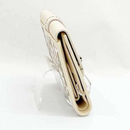  Christian Dior クリスチャンディオール 2つ折り財布 花柄 46-BM 0075 アイボリー/ブラウン