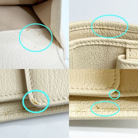  Christian Dior クリスチャンディオール 2つ折り財布 花柄 46-BM 0075 アイボリー/ブラウン