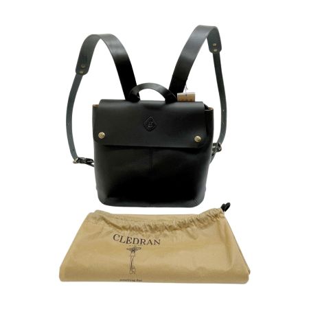  CLEDRAN クレドラン リュックサック バッグ レザー レディース  ブラック