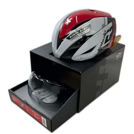  Kabuto 自転車用ヘルメット L/XL AERO-R1 TR ホワイト/レッド