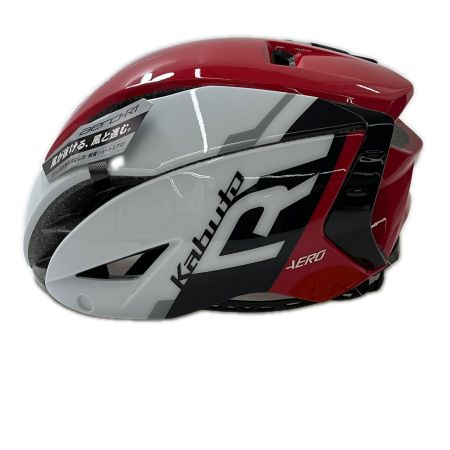  Kabuto 自転車用ヘルメット L/XL AERO-R1 TR ホワイト/レッド
