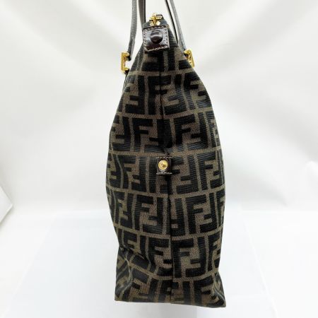  FENDI フェンディ ハンドバッグ ズッカ キャンバス 布袋付 2370/26574/098 ブラウン