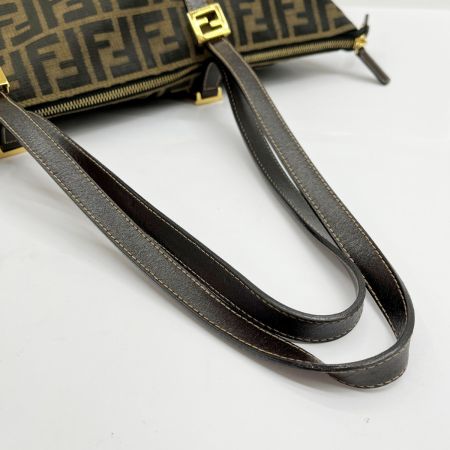 FENDI フェンディ ハンドバッグ ズッカ キャンバス 布袋付 2370/26574/098 ブラウン
