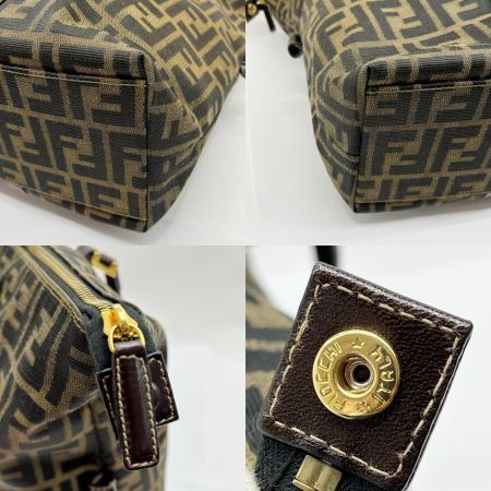  FENDI フェンディ ハンドバッグ ズッカ キャンバス 布袋付 2370/26574/098 ブラウン