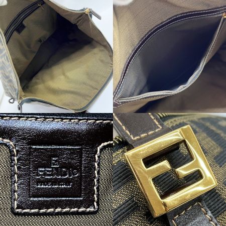  FENDI フェンディ ハンドバッグ ズッカ キャンバス 布袋付 2370/26574/098 ブラウン