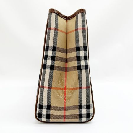  Burberrys バーバリーズ ハンドバッグ ノバチェック キャンバス ブラウン