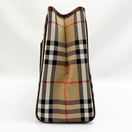  Burberrys バーバリーズ ハンドバッグ ノバチェック キャンバス ブラウン