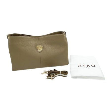  ATAO アタオ ショルダートートバッグ レディース ストラップ付 ブラウン