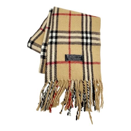  BURBERRY バーバリー マフラー ノバチェック ラムウール レディース ベージュ