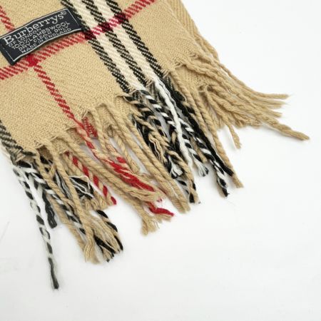  BURBERRY バーバリー マフラー ノバチェック ラムウール レディース ベージュ