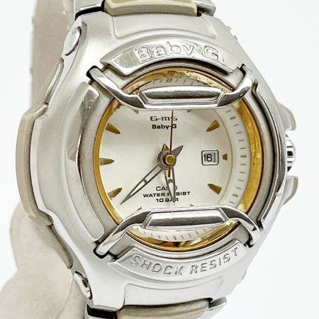  CASIO カシオ Baby-G 腕時計 クォーツ ステンレススチール ホワイト R7.11電池交換 コマ付 MSG-550GLV