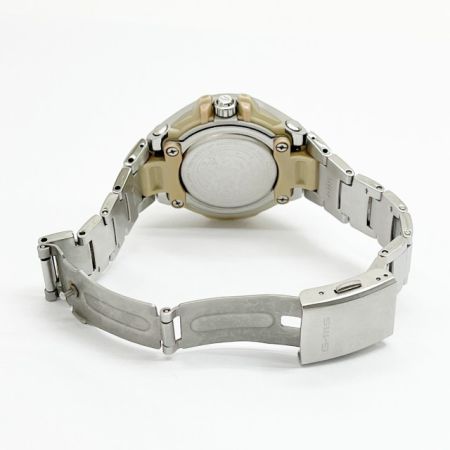  CASIO カシオ Baby-G 腕時計 クォーツ ステンレススチール ホワイト R7.11電池交換 コマ付 MSG-550GLV