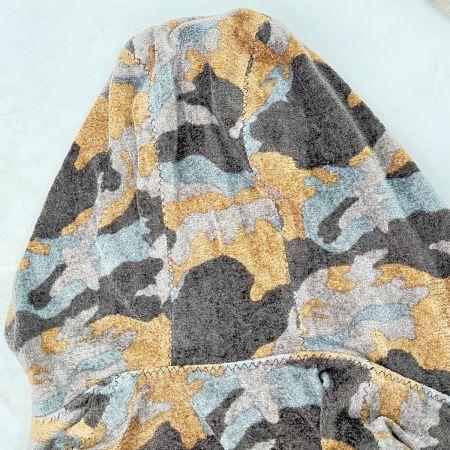  ITALIYA イタリヤ 伊太利屋 フード付ベスト 迷彩 9号 レディース ブラウン