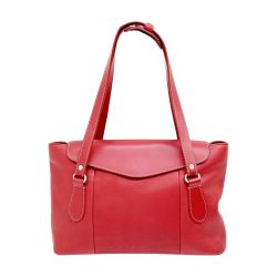 ◆◆ いたがき鞄 ITAGAKI トートバッグ 肩掛けカバン ハンドバッグ レディース レッド Bランク