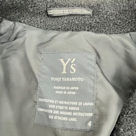  Y's ワイズ ロングコート メンズ サイズ4 アウター 黒 ブラック
