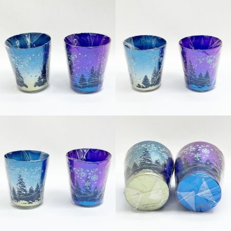  HORIE 華チタン ２重タンブラー 雪花 マゼンタ ブルー 2個セット