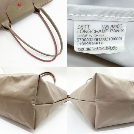  Longchamp ロンシャン トートバッグ 肩掛けカバン レディース L1899619P18 グレー×ブラウン