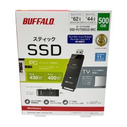 ◆◆ BUFFALO バッファロー ポータブルSSD 外付けスティックタイプ 500GB SSD-PUT500U3-BKC Nランク
