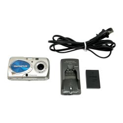 ◆◆ OLYMPUS オリンパス コンパクトデジタルカメラ シルバー 充電器付 μ-15 Bランク