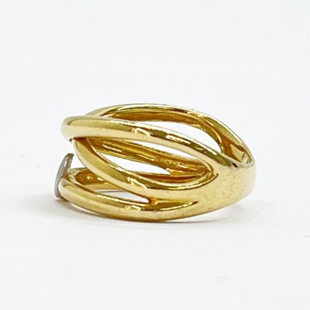  Private Label プライベートレーベル コンビリング  K18×Pt900 4.4g 9号 チューリップ