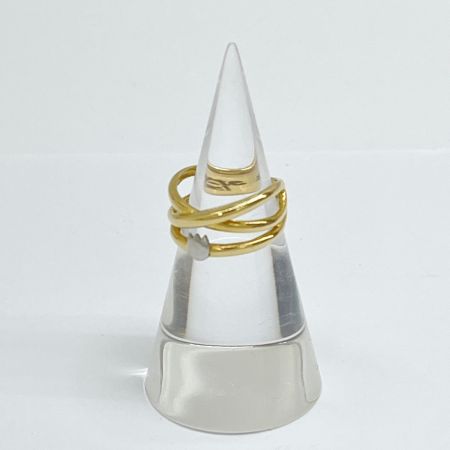  Private Label プライベートレーベル コンビリング  K18×Pt900 4.4g 9号 チューリップ