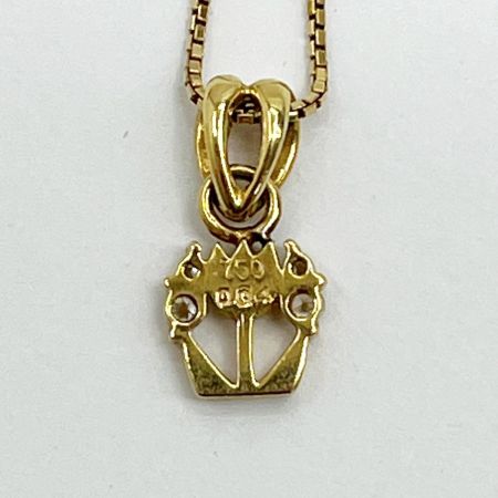  Private Label プライベートレーベル ネックレス K18 2.6g チューリップ メレダイヤ