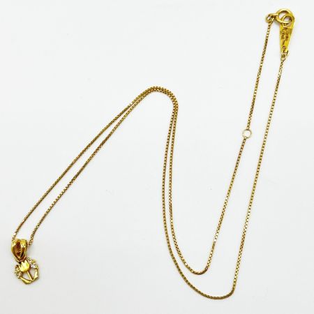  Private Label プライベートレーベル ネックレス K18 2.6g チューリップ メレダイヤ