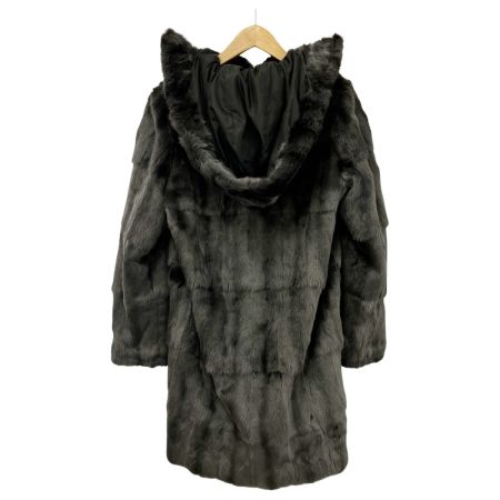   毛皮コート リス リバーシブル レディース アウター グレー