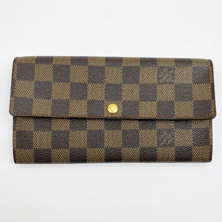  LOUIS VUITTON ルイヴィトン ポルトフォイユ・サラ 長財布 ダミエ N61734 ブラウン系