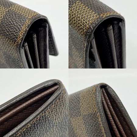  LOUIS VUITTON ルイヴィトン ポルトフォイユ・サラ 長財布 ダミエ N61734 ブラウン系