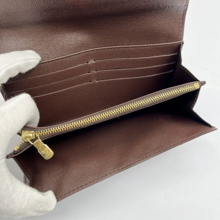 LOUIS VUITTON ルイヴィトン ポルトフォイユ・サラ 長財布 ダミエ N61734 ブラウン系