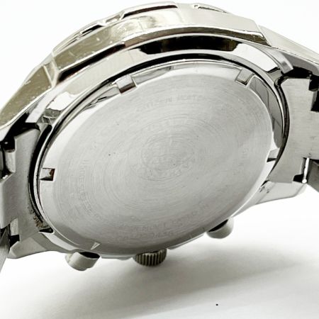  CITIZEN シチズン 腕時計 エコドライブ ステンレススチール ブラック クロノグラフ 箱・取説・コマ付 H500-S061538