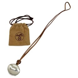 ◆◆ HERMES エルメス ロケットペンダント SILVER925 クスミ有 シルバー×ブラウン Cランク