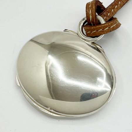  HERMES エルメス ロケットペンダント SILVER925 クスミ有 シルバー×ブラウン