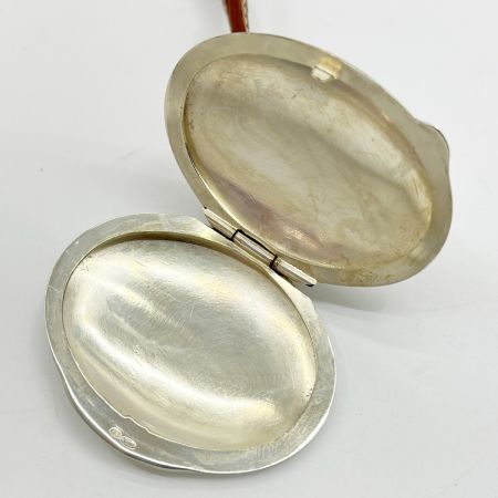  HERMES エルメス ロケットペンダント SILVER925 クスミ有 シルバー×ブラウン