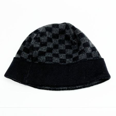  LOUIS VUITTON ルイヴィトン ニットキャップ 帽子 ウール レディース ブラック
