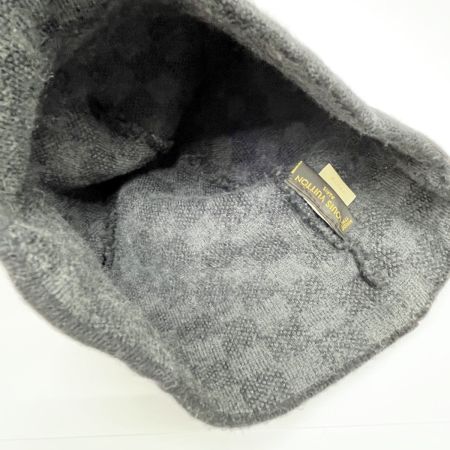  LOUIS VUITTON ルイヴィトン ニットキャップ 帽子 ウール レディース ブラック