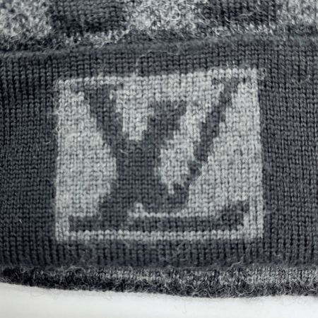  LOUIS VUITTON ルイヴィトン ニットキャップ 帽子 ウール レディース ブラック
