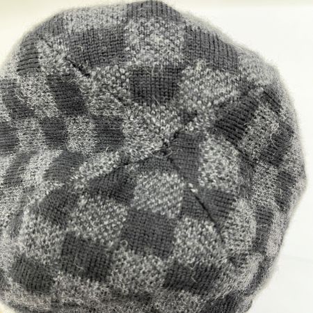  LOUIS VUITTON ルイヴィトン ニットキャップ 帽子 ウール レディース ブラック
