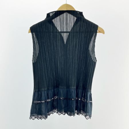  ISSEY MIYAKE イッセイミヤケ PLEATSPLEASE カットソー サイズ3 レディース ブラック×ネイビー