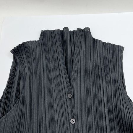  ISSEY MIYAKE イッセイミヤケ PLEATSPLEASE カットソー サイズ3 レディース ブラック×ネイビー