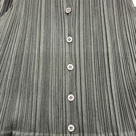  ISSEY MIYAKE イッセイミヤケ PLEATSPLEASE カットソー サイズ3 レディース ブラック×ネイビー