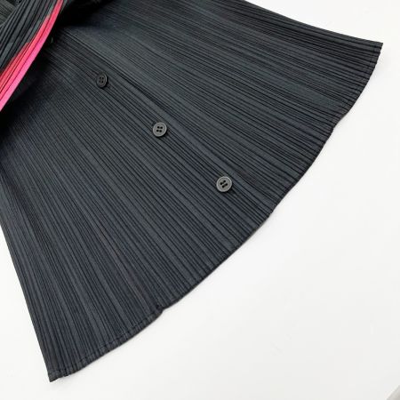  ISSEY MIYAKE イッセイミヤケ オーロラ ブラウス PLEATSPLEASE PP79-JK924 ブラック×マルチ