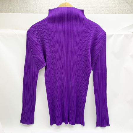  ISSEY MIYAKE イッセイミヤケ タートルネック カットソー トップス PLEATSPLEASE PP81-JK604 パープル