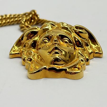  VERSACE ベルサーチ ラージ メドゥーサ ネックレス メッキ Gカード 箱付  1008766 ゴールド
