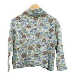 ◆◆ JURGEN LEHL ヨーガンレール カットソー レディース ミセス 花柄 J014UB032 グレー Bランク