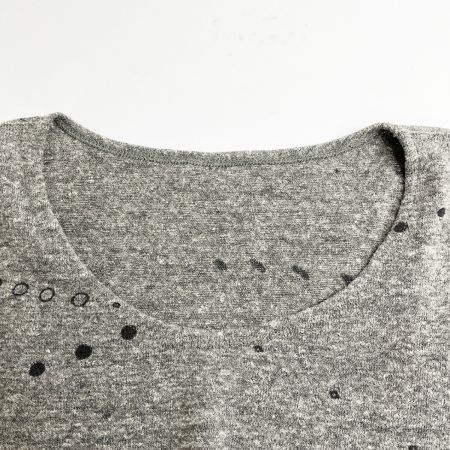  JURGEN LEHL ヨーガンレール カットソー ドット柄 レディース J0183UB231 グレー