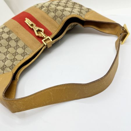  GUCCI グッチ ハンドバッグ ジャッキー シェリーライン キャンバス 中生地浮き有 001.4075 ベージュ
